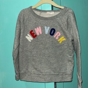 Cute sweatshirt with textured lettering